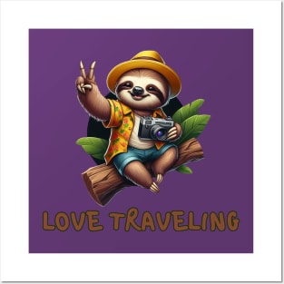 traveling sloth Posters and Art